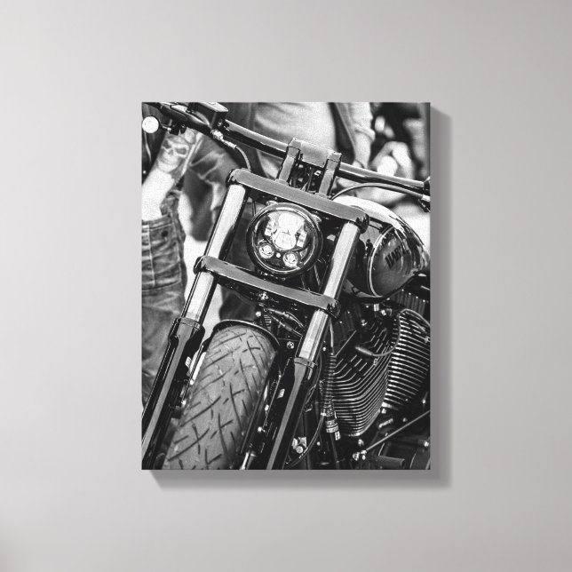 Ride Motorbike Motorcycle Biker Rider Details Canvas Print (Front)