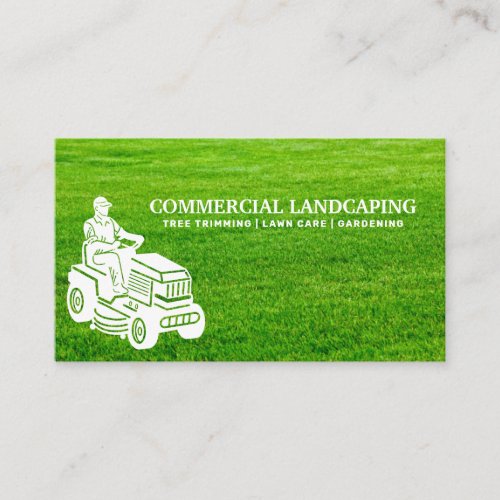 Ride On Lawn Mower  Cut Grass Business Card