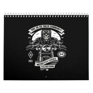 ride or die biker community motorcycle legend calendar