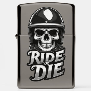 Ride Or Die Motorcycle Skull For Bikers Zippo Lighter