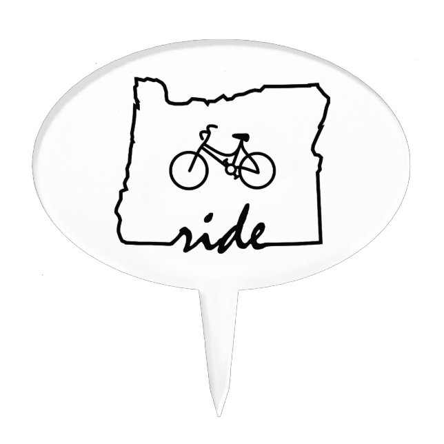 Ride Oregon (Cycling) Cake Topper (Front)