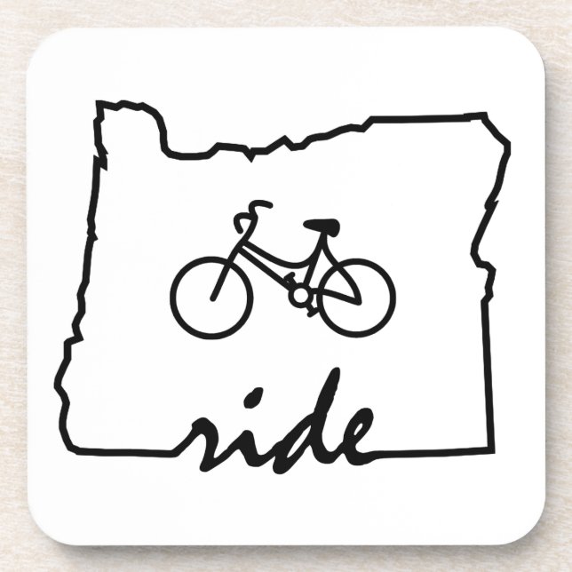 Ride Oregon (Cycling) Drink Coaster (Front)