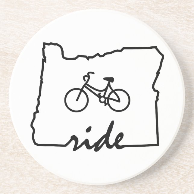 Ride Oregon (Cycling) Drink Coaster (Front)