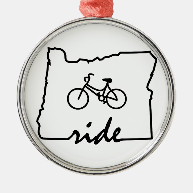Ride Oregon (Cycling) Metal Ornament (Front)