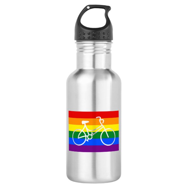 Ride Pride Cycling Stainless Steel Water Bottle (Front)