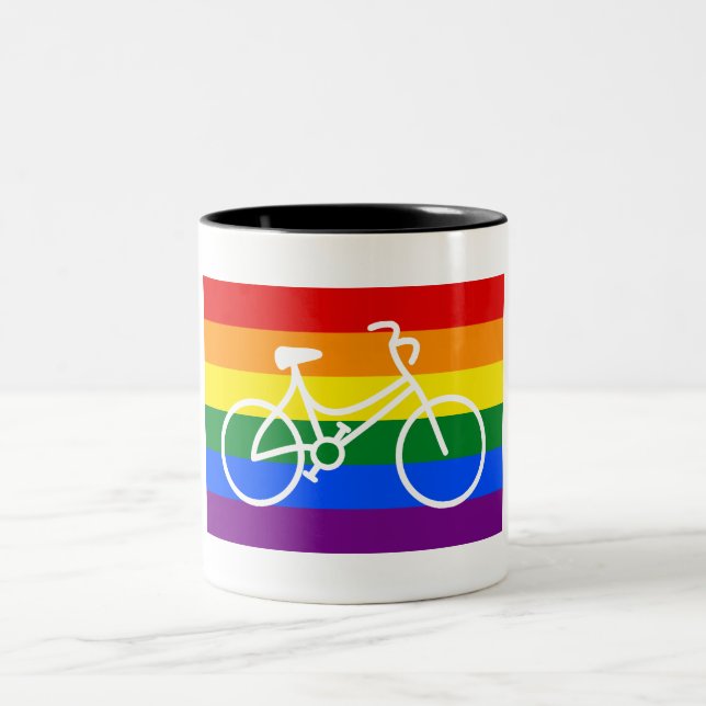 Ride Pride Cycling Two-Tone Coffee Mug (Center)