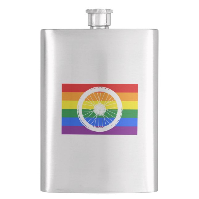 Ride Pride Cycling Wheel Flask (Front)