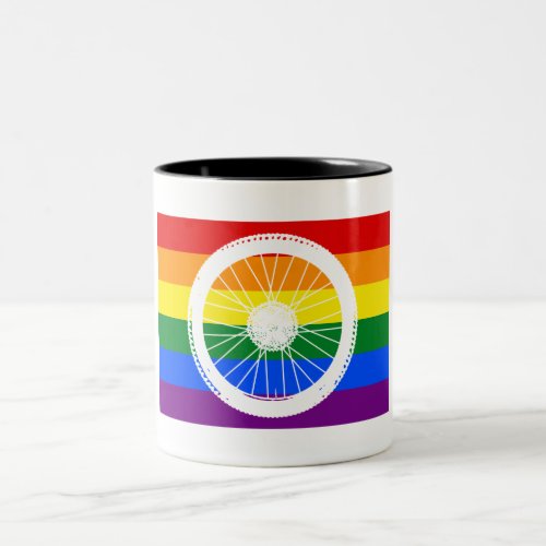 Ride Pride Cycling Wheel Two_Tone Coffee Mug