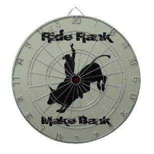 Ride Rank Bull Riding Rodeo Cowboy Up Dart Board