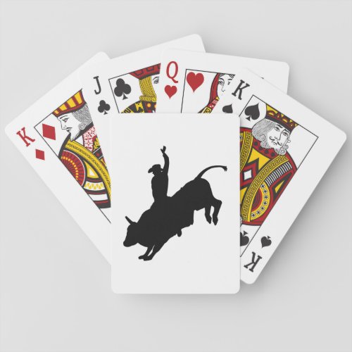 Ride Rank Bull Riding Rodeo Cowboy Up Poker Cards