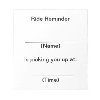Ride Reminder Notes