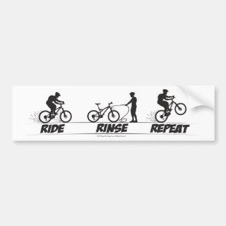 Ride Rinse Repeat Bumper Sticker