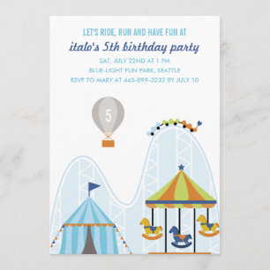 Ride, Run and have fun Birthday Party Invitation
