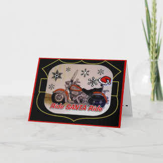 Ride Santa Ride Holiday Card