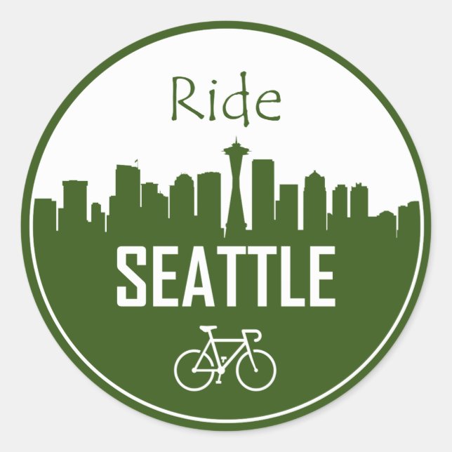 Ride Seattle Classic Round Sticker (Front)