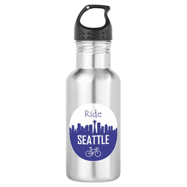 Ride Seattle Stainless Steel Water Bottle (Front)