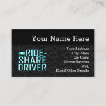 Ride Share Driver Rideshare Driving Business Card