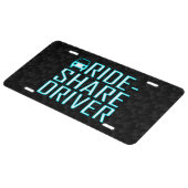 Ride Share Driver Rideshare Driving License Plate (Side)