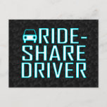 Ride Share Driver Rideshare Driving Postcard