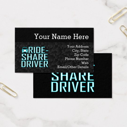Ride Share Driving Uber Driver Rideshare Business Card Zazzle Com Uber Driver Business Card Template