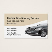 Ride Sharing Transportation Business Cards (Front)