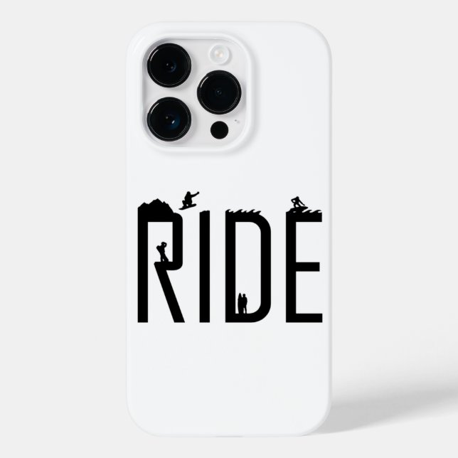 RIDE Snowboard and Surf iPhone 14 Pro Case (Back)