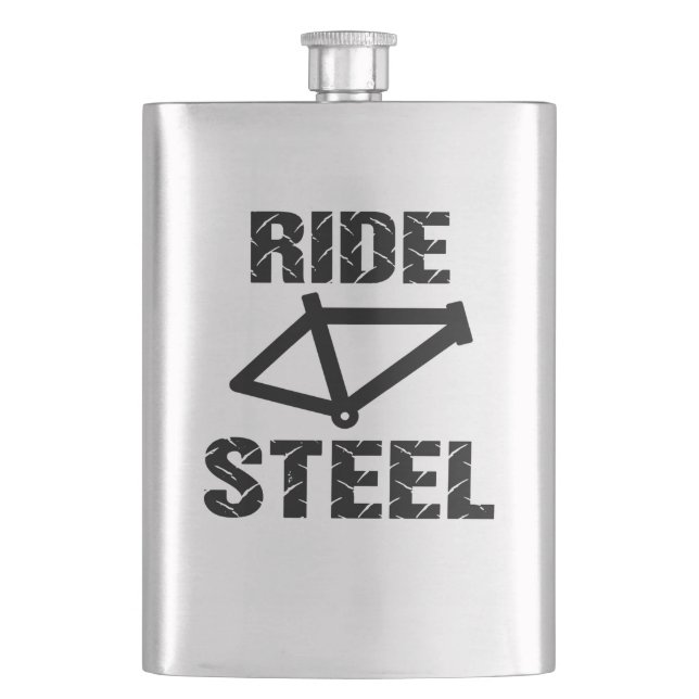 Ride Steel Hip Flask (Front)