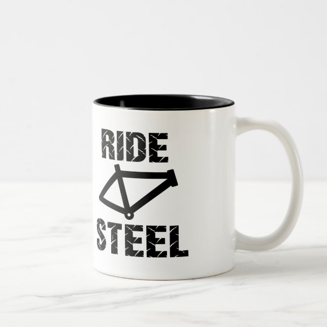 Ride Steel Two-Tone Coffee Mug (Right)