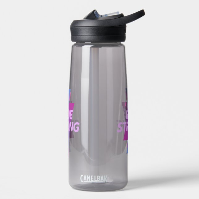 Ride Strong – Motivational Water Bottle (Left)