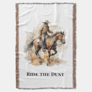 Ride The Dust Western Ranch Comfort Throw Blanket