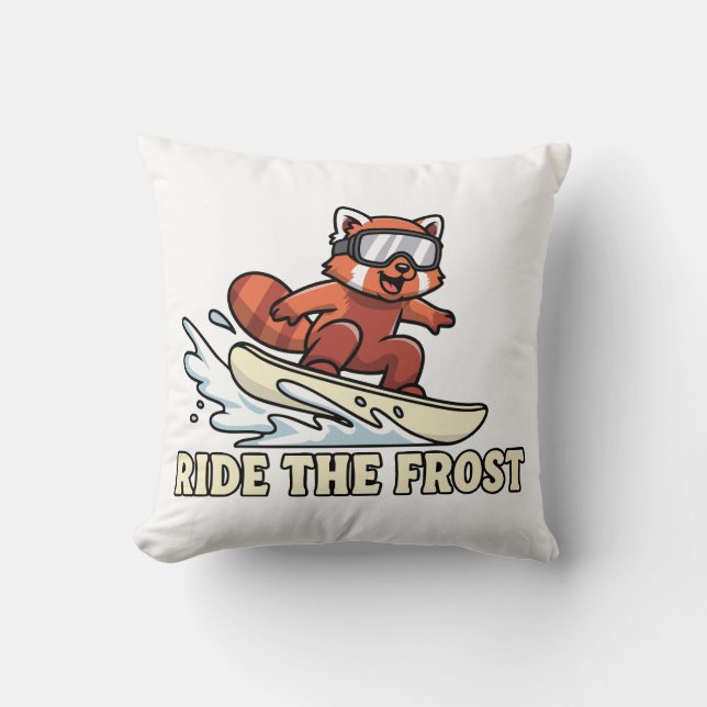 Ride The Frost Throw Pillow (Front)