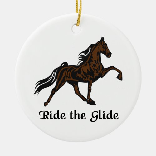Ride the Glide Ceramic Ornament