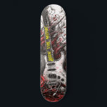 Ride The Music electric guitar  Skateboard<br><div class="desc">Another one of my very cool electric guitar designs, with the words "Ride The Music" which can be edited by you so you can change it to make it more personal for you. Chenge the text, font style, color, size and even transfer the design onto a different size deck. Generative...</div>