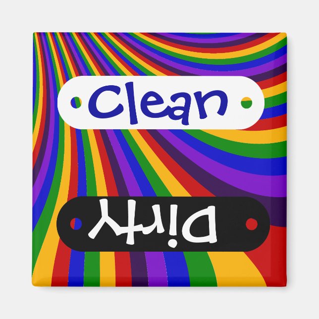 Ride the Rainbow Slide Colorful Stripes Magnet (Front)