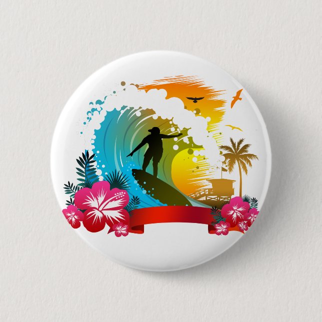 Ride The Tide Button (Front)