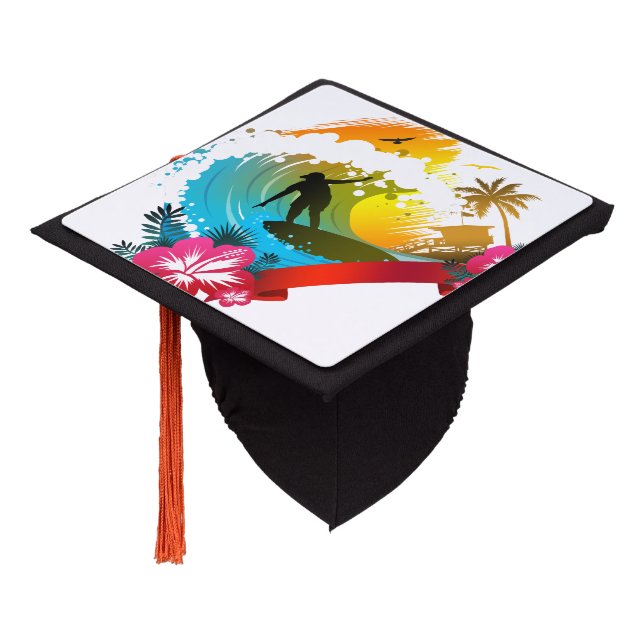 Ride The Tide  Graduation Cap Topper (Angled)