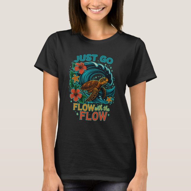 Ride the Tide – Sea Turtle Flow Vibes Tee (Front)