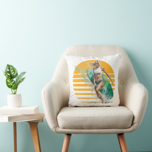 Ride the Tide Throw Pillow