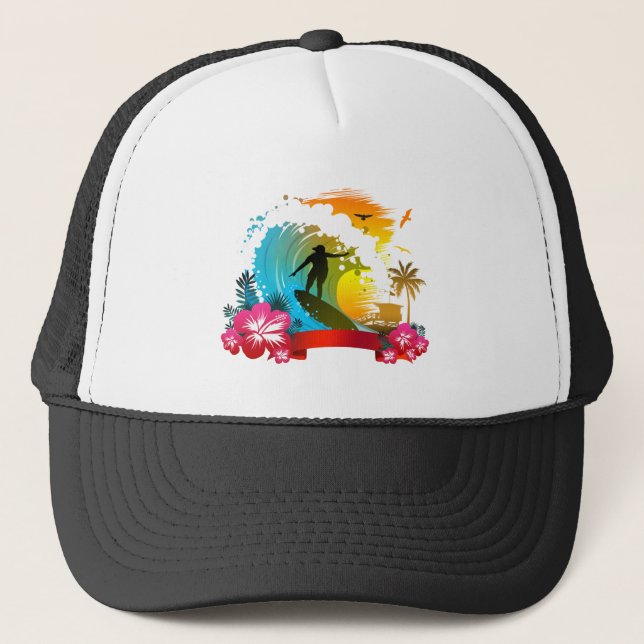Ride The Tide Trucker Hat (Front)