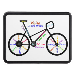 Ride the Trails Bike Graffiti Quote Biking Sport Hitch Cover