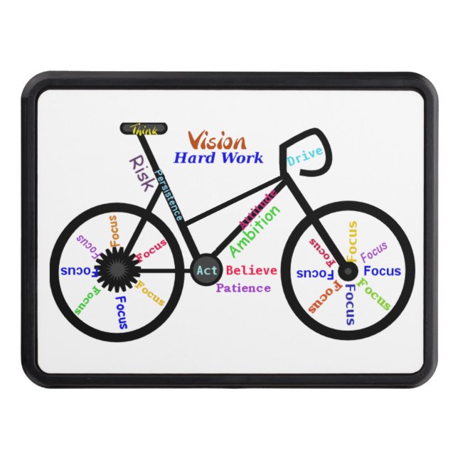 Ride the Trails Bike Graffiti Quote Biking Sport Hitch Cover (Front)