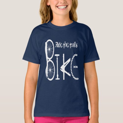 Ride the Trails Graffiti from Bike Parts Tracks T_Shirt