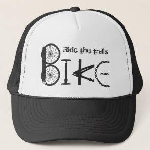 Ride the Trails Inspirational Motivational Biking Trucker Hat