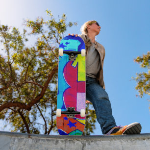 Ride the Urban Vibe – Bold Graffiti Skateboard