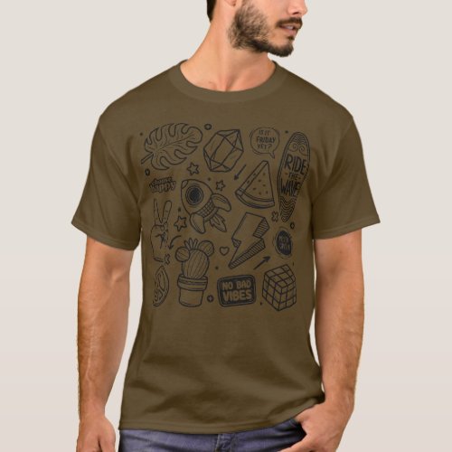Ride The Wave Abstract T_Shirt