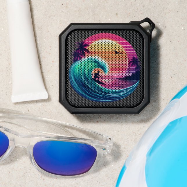 Ride the Wave at Sunset Bluetooth Speaker (Insitu(Beach))