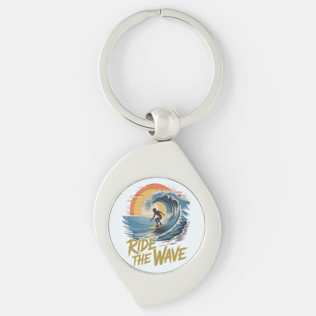 Ride the Wave Keychain (Front)