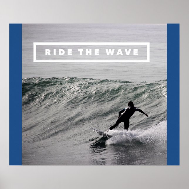 Ride The Wave - Motivational Surfing Video Poster (Front)