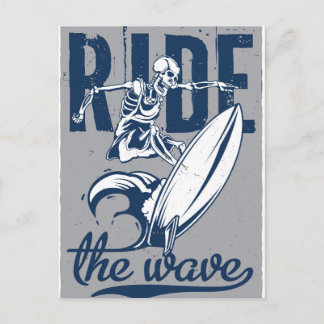 Ride the wave postcard