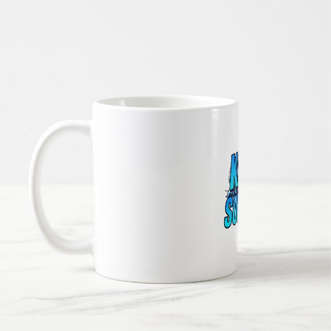 Ride the Wave: Retro Surfing Typography Mug (Left)